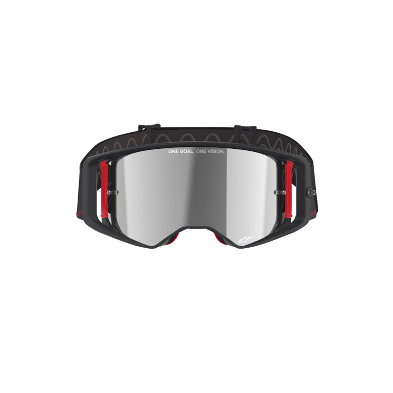 SUPERTECH CORP GOGGLE | BLACK RED (1434) | MIRROR SILVER LENS