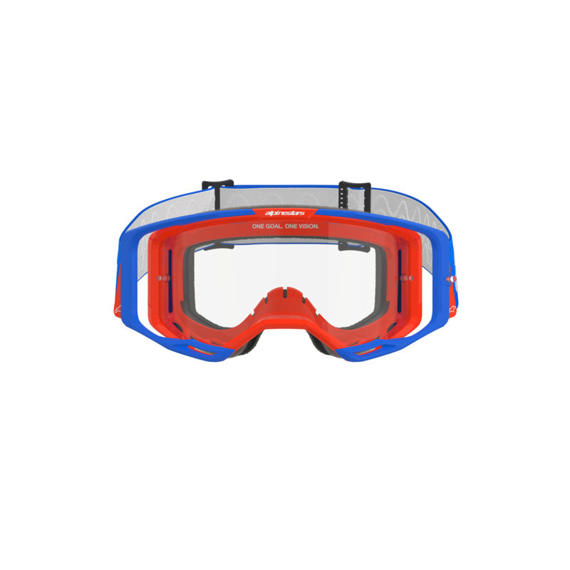 VISION 8 WORDMARK GOGGLE | BLUE ORANGE (7301) | CLEAR LENS