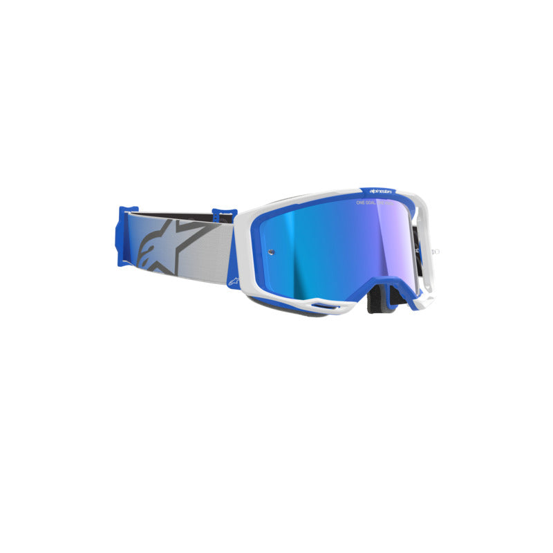 VISION 8 CORP GOGGLE | BLUE WHITE (7274) | MIRROR BLUE LENS....
