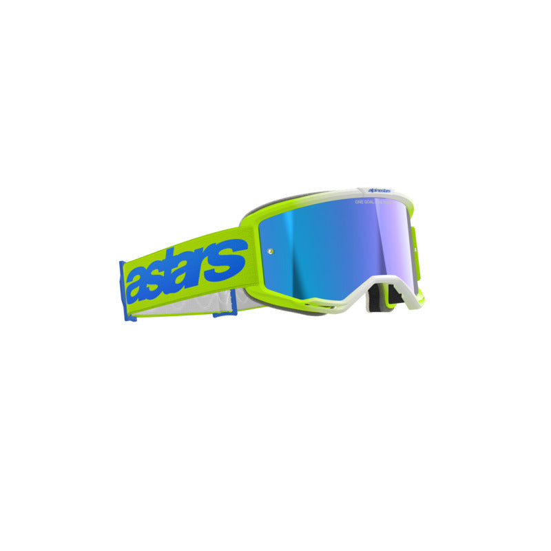 VISION 5 BLAZE GOGGLE | FLURO YELLOW BLUE (5007) | MIRROR BLUE LENS