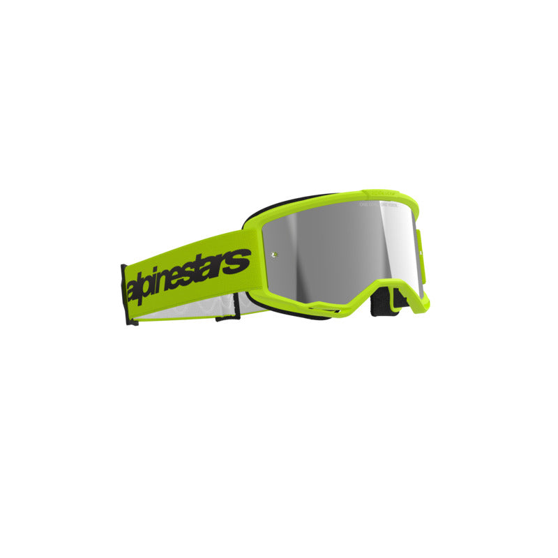 VISION 3 WORDMARK GOGGLE | FLURO YELLOW (5299) | MIRROR SILVER LENS