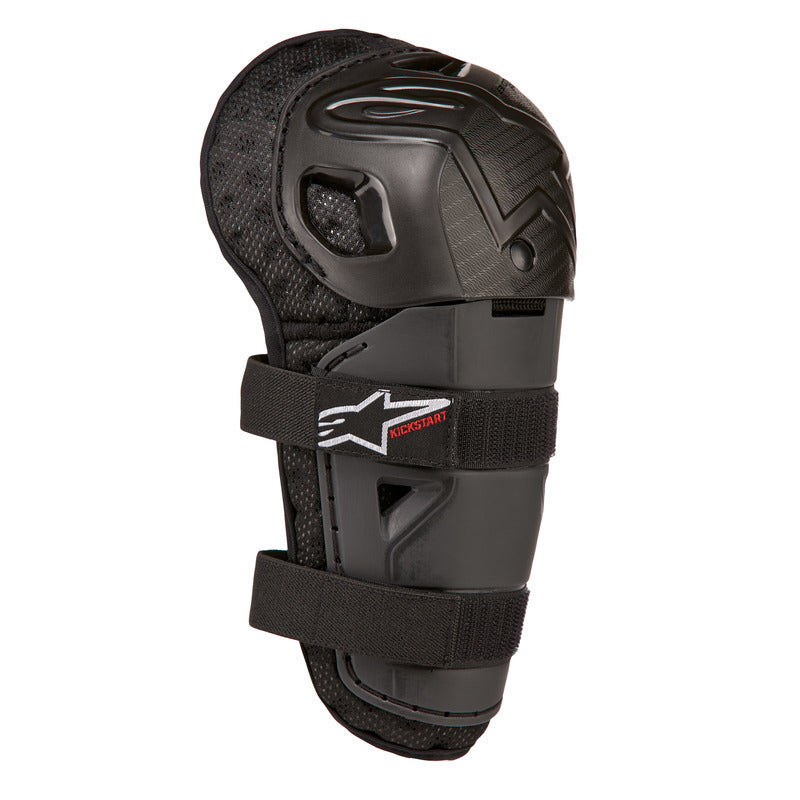 BIONIC ACTION KICKSTART KNEE GUARD BLACK RED (0013)