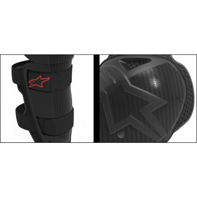 BIONIC ACTION YOUTH KNEE PROTECTOR | BLACK RED One Size