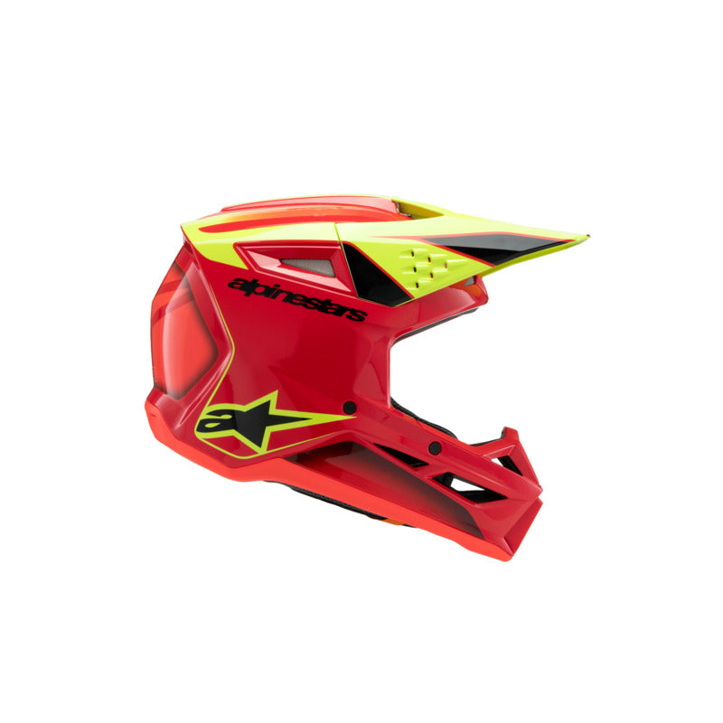 SM3 YOUTH FRAY HELMET ECE06 RED FLURO-YELLOW BLACK (3051)