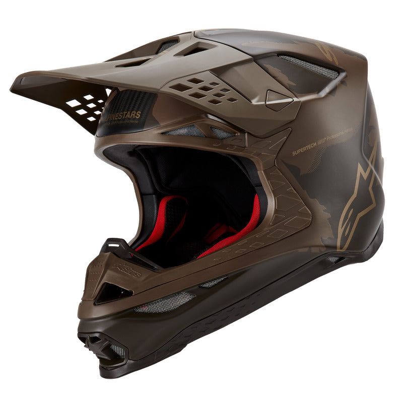 SUPERTECH SM10 LE SQUAD 23 HELMET DARKBROWN KANGAROO GOLD (0839)