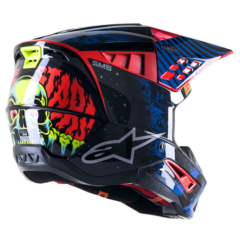 SM5 SOLAR FLARE GLOSS BLACK BLUE FLURO RED (1739)