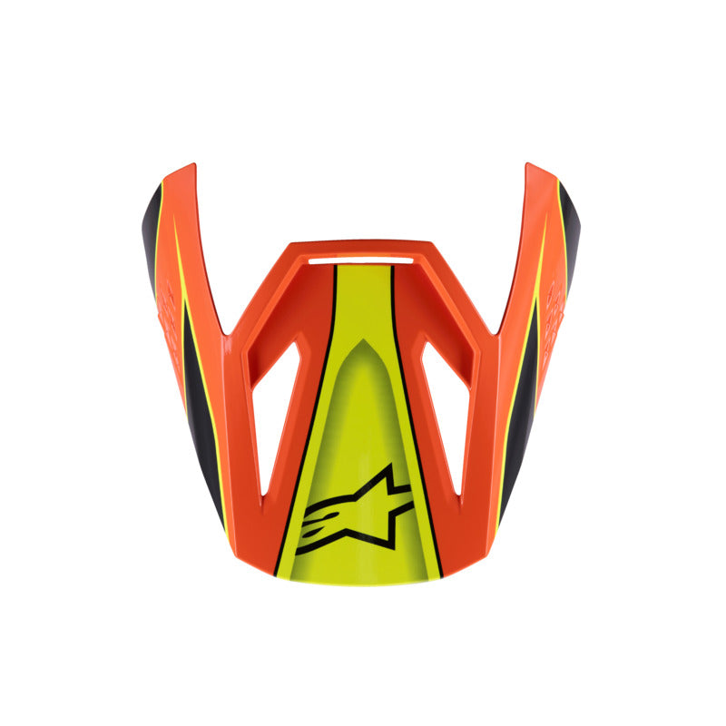 SM3 YOUTH FRAY VISOR ECE06 BLACK ORANGE FLURO-YELLOW GLOSSY (1455)