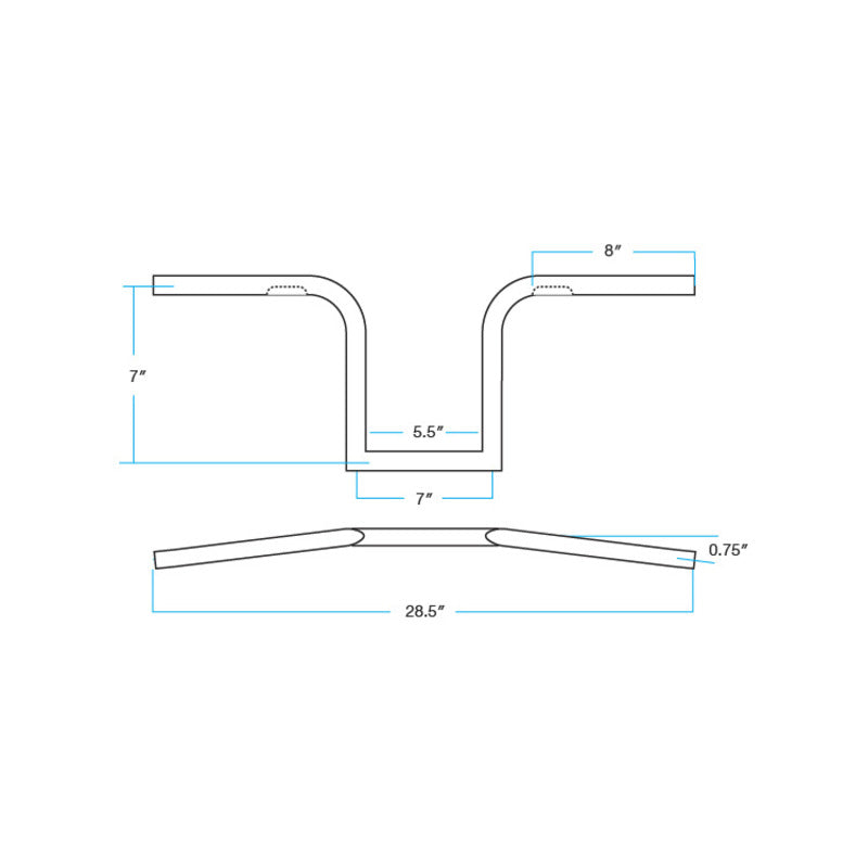 FRISCO 1" BARS | CHROME SLOTTTED