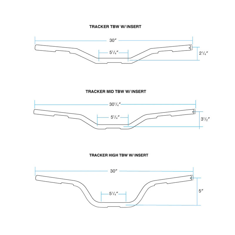 TRACKER 1" BAR | BLACK /LOW TBW W/INSERT