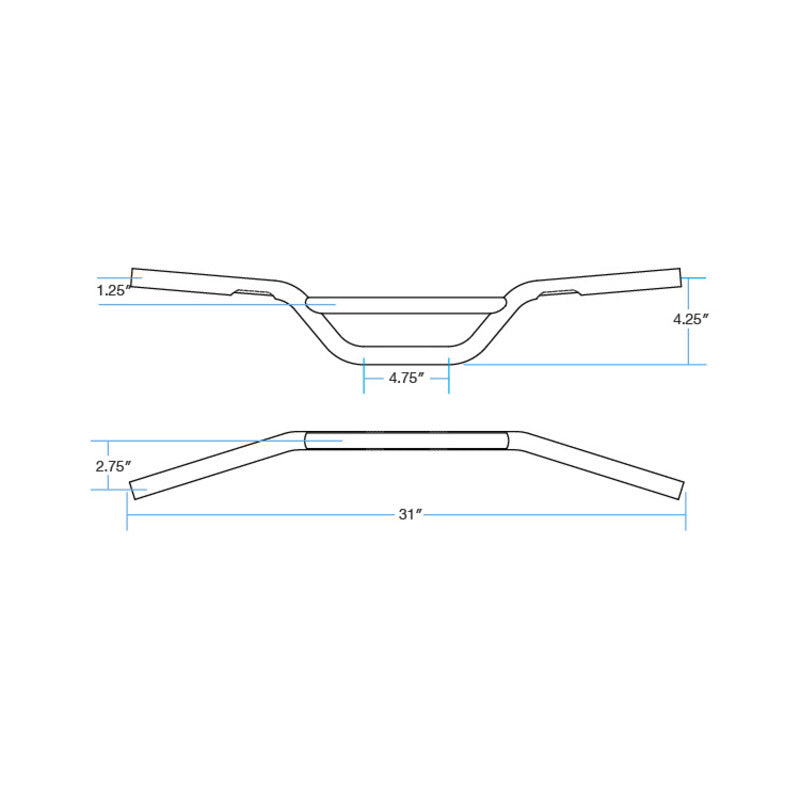 MOTO 1" BARS | CHROME SLOTTED