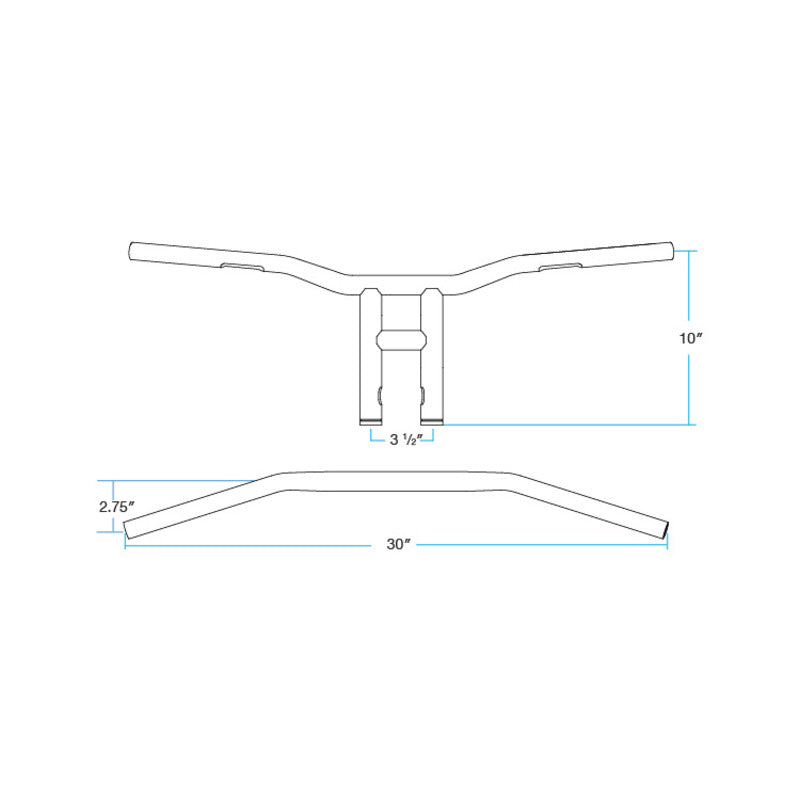 TYSON XL 10" BARS | CHROME SLOTTED