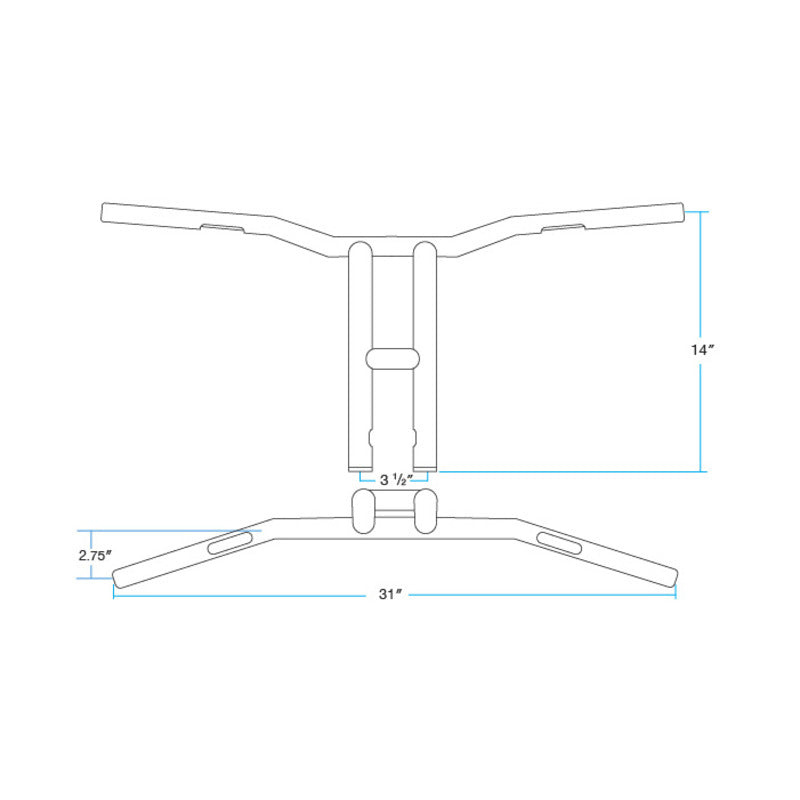 TYSON XL PULLBACK 14" BARS | BLACK THROTTLE BY WIRE