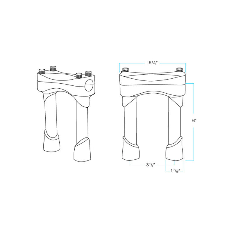 MURDOCK 6" RISERS | CHROME