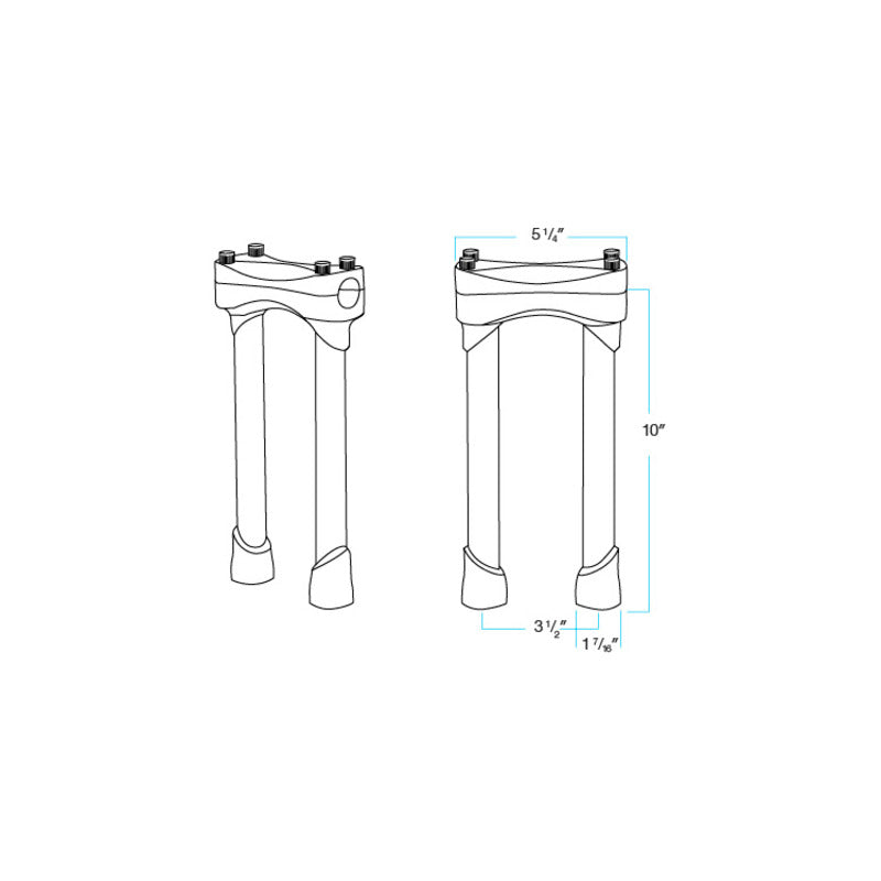 MURDOCK 10" RISERS | CHROME