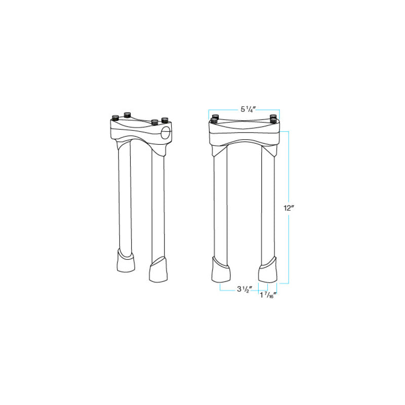 MURDOCK 12" RISERS | CHROME