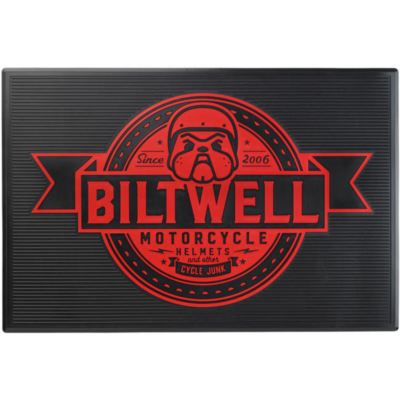 BULLDOG FLOOR MAT | BLACK/RED