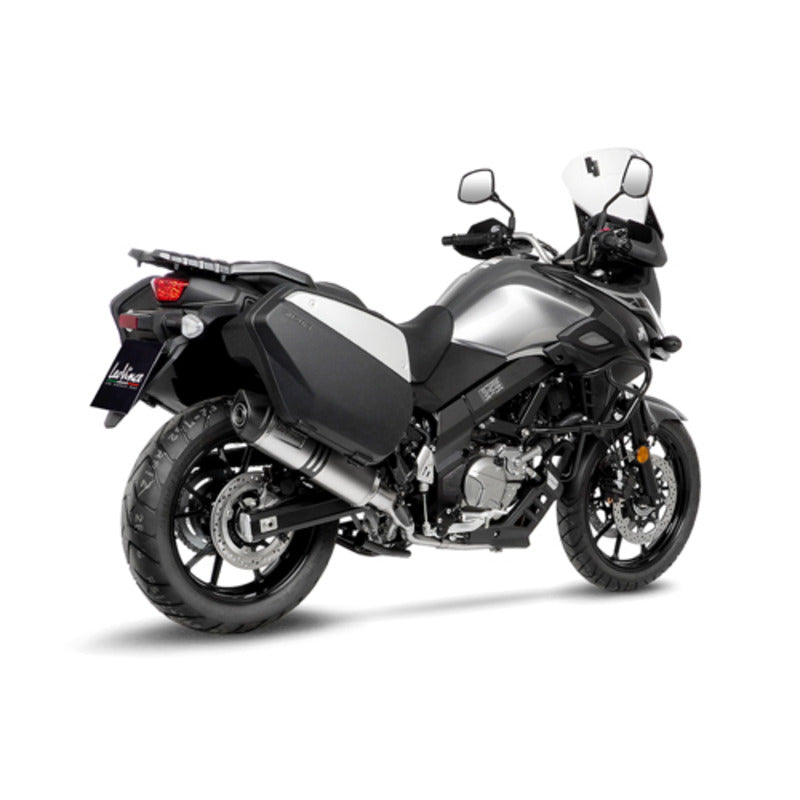 LV SLIP-ON + L PIPE dB(A) | LV ONE EVO | STAINLESS | V-STROM 650 '17> (Fits w orig. center stand & pann)