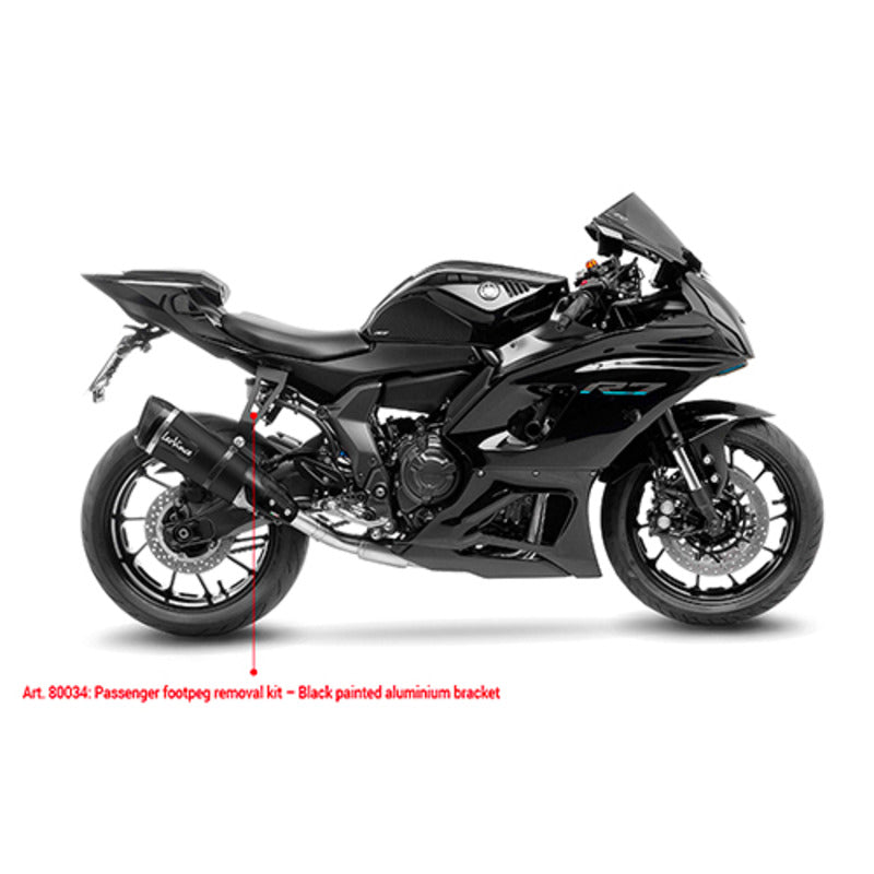 LV PASSENGER FOOT PEG REMOVAL KIT | STAINLESS BLACK | YZF R7