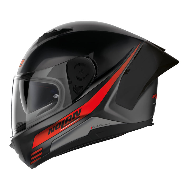NHN606S021 N60-6 SPORT FULL FACE OUTSET | FLAT BLACK-RED (21)