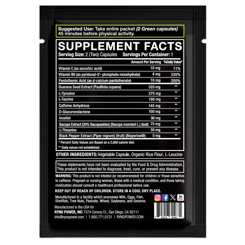 RYMO RYNO POWER - MOTIVATION CAPSULES