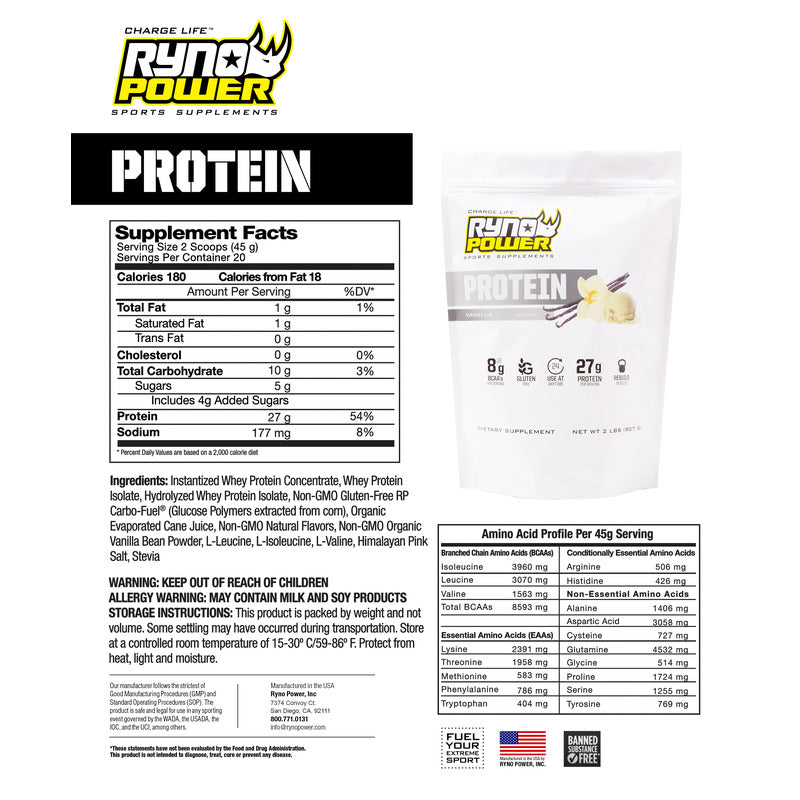 RYPP RYNO POWER - PROTEIN POWDER VANILLA