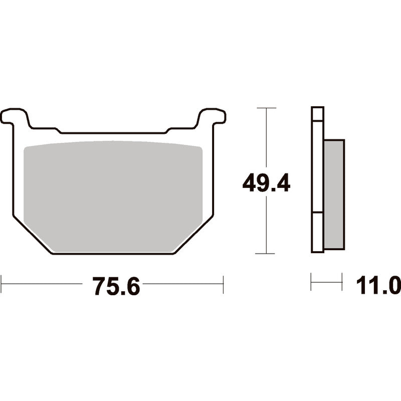 SBS 533HF FRONT/REAR PADS | CERAMIC STREET