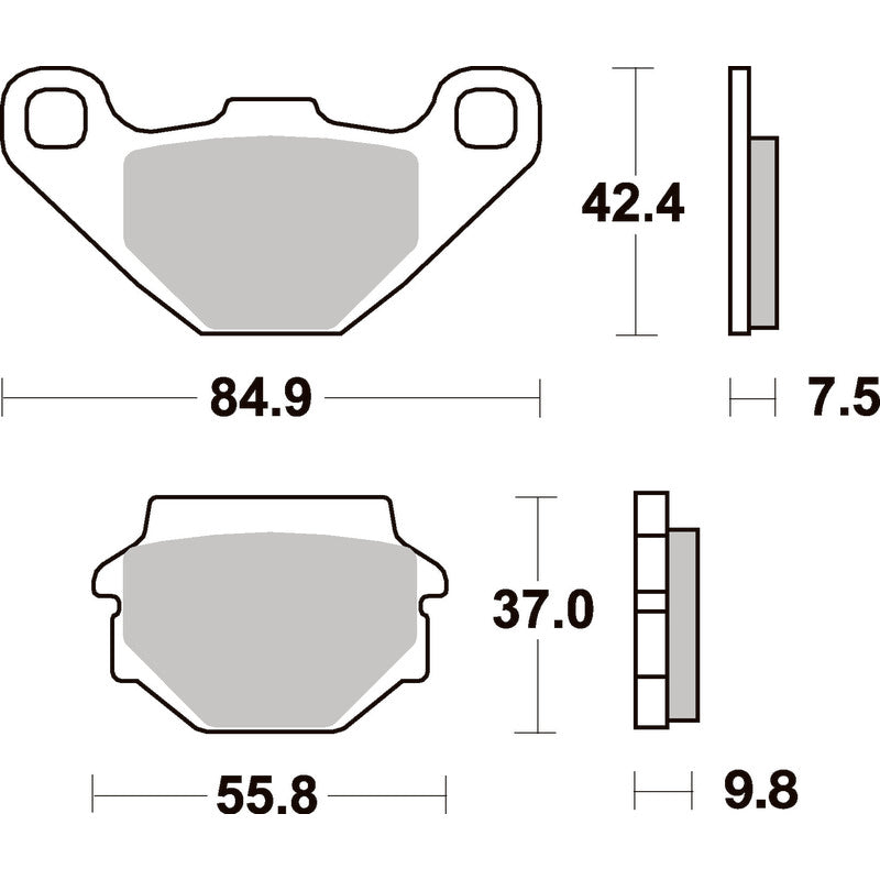 SBS 546 HF FRONT/REAR PADS | CERAMIC STREET