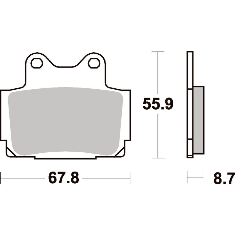 SBS 570HF FRONT/REAR PADS | CERAMIC STREET
