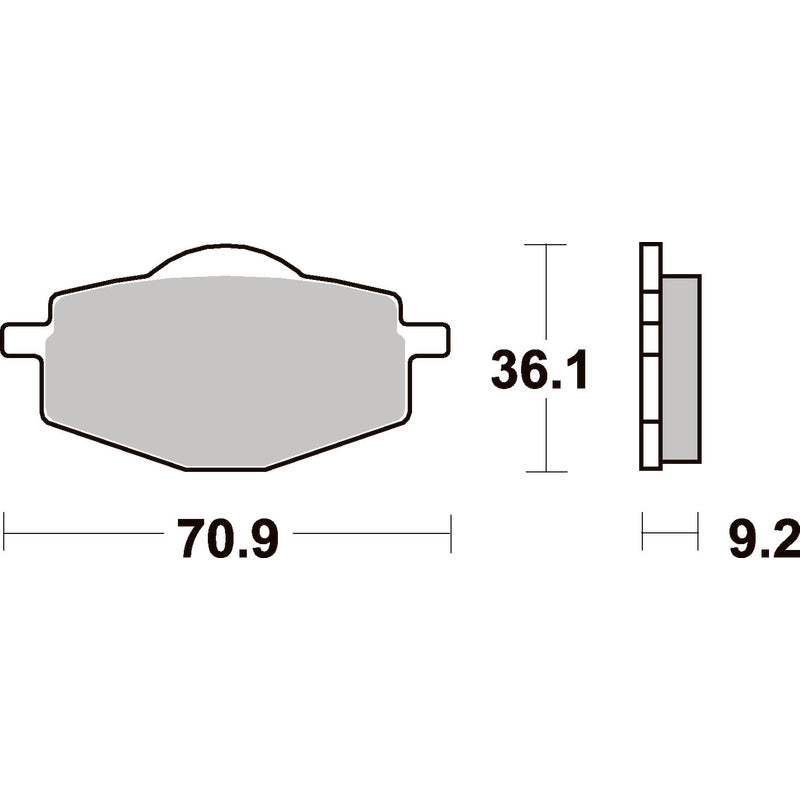 SBS 575SI FRONT/REAR PADS | SINTER OFF ROAD