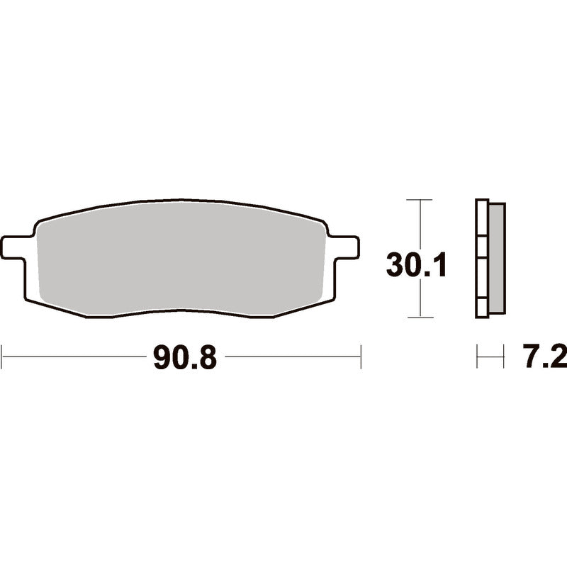 SBS 580HF FRONT/REAR PADS | CERAMIC STREET >>>SB580SI