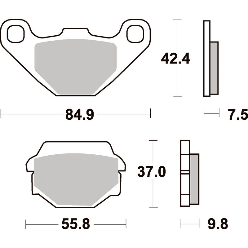 SBS 586SI FRONT/REAR PADS | SINTER OFF ROAD