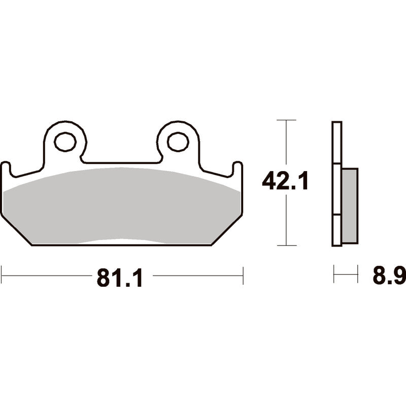 SBS 593HF FRONT/REAR PADS | CERAMIC STREET