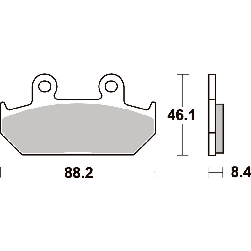 SBS 600HF FRONT/REAR PADS | CERAMIC STREET