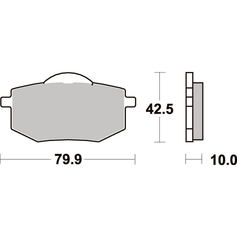 SBS 616HF FRONT/REAR PADS | CERAMIC STREET