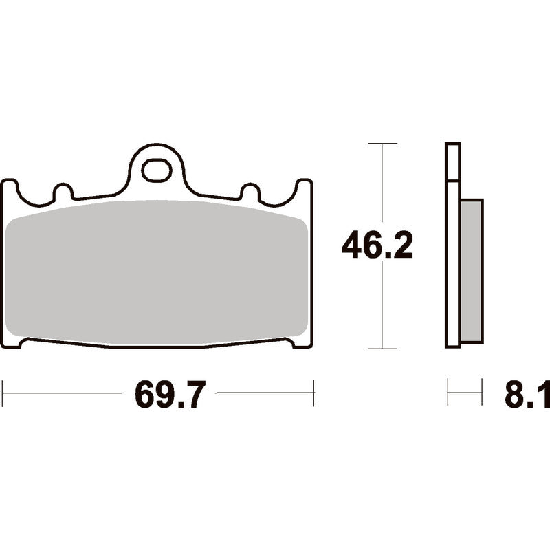 SBS 631SP FRONT PADS | EVO SINTER STREET >> SB631HS / SB631RST
