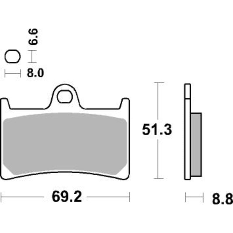 SBS 634DS-2 FRONT PADS | DUAL SINTER RACE DRC (FOR RACE USE ONLY)