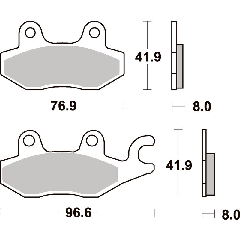 SBS 638HF FRONT/REAR PADS | CERAMIC STREET