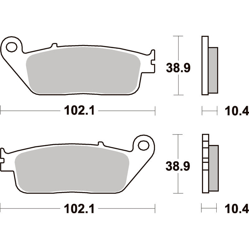 SBS 654LS REAR PADS | SINTER STREET