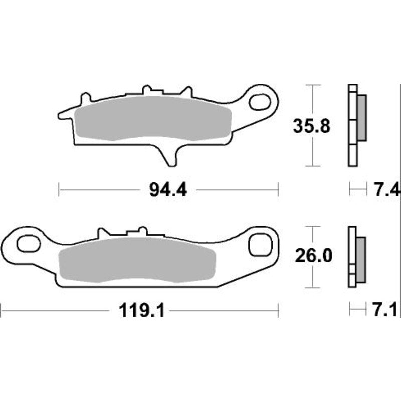 SBS 801SI FRONT/REAR PADS | SINTER OFF ROAD