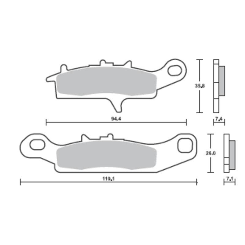 SBS 901DS-2 FRONT PADS | DUAL SINTER RACE DRC (FOR RACE USE ONLY)