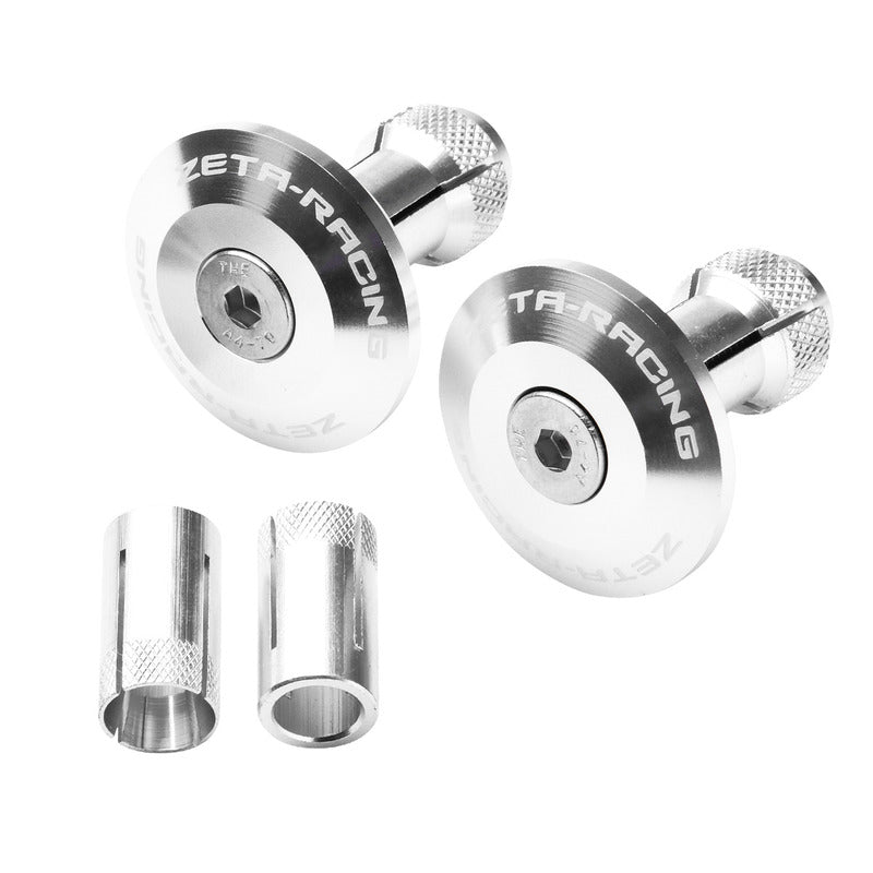 ZETA BAR END PLUGS ALLOY | 35mm | SILVER