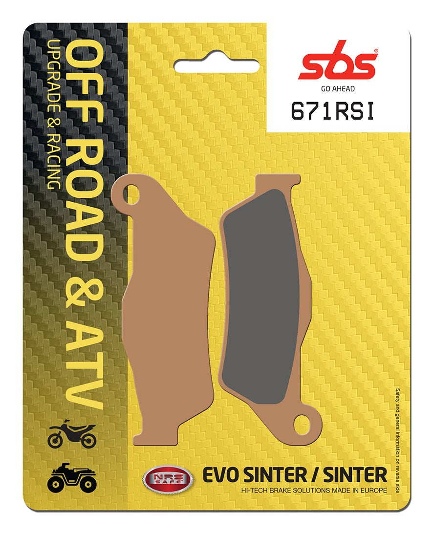 SBS FRICTION - Racing Sinter Front / Rear Off Road Brake Pads (SBS 151) - 671RSI-