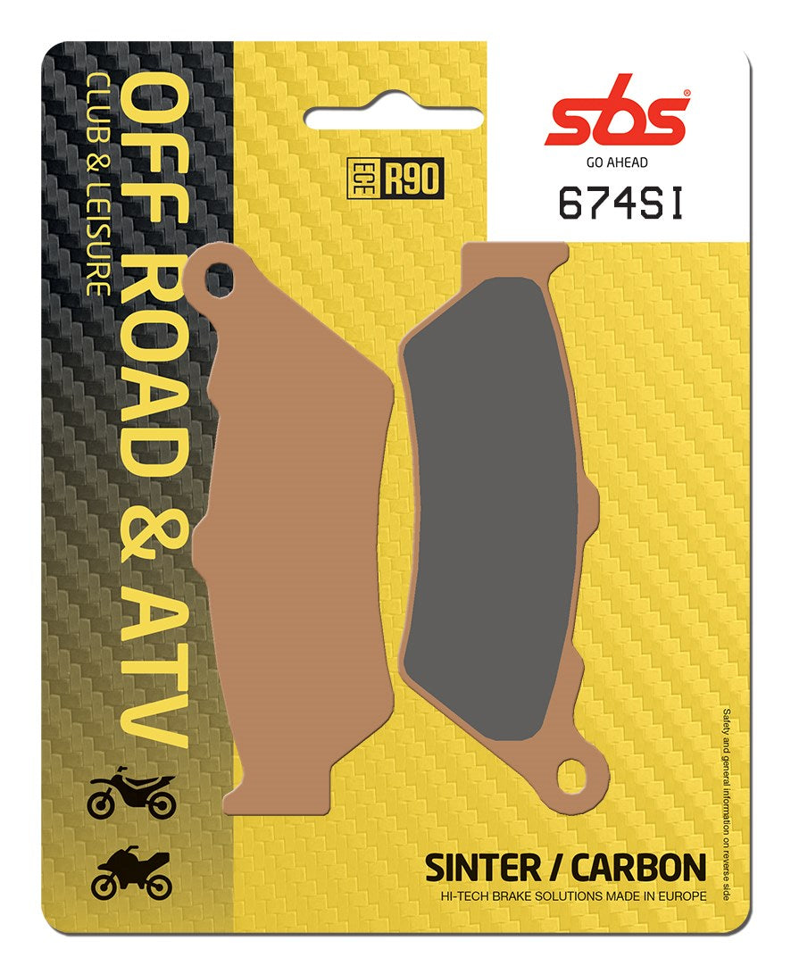 SBS FRICTION - Sinter Front / Rear Off Road Brake Pads (SBS 176) - 674SI-