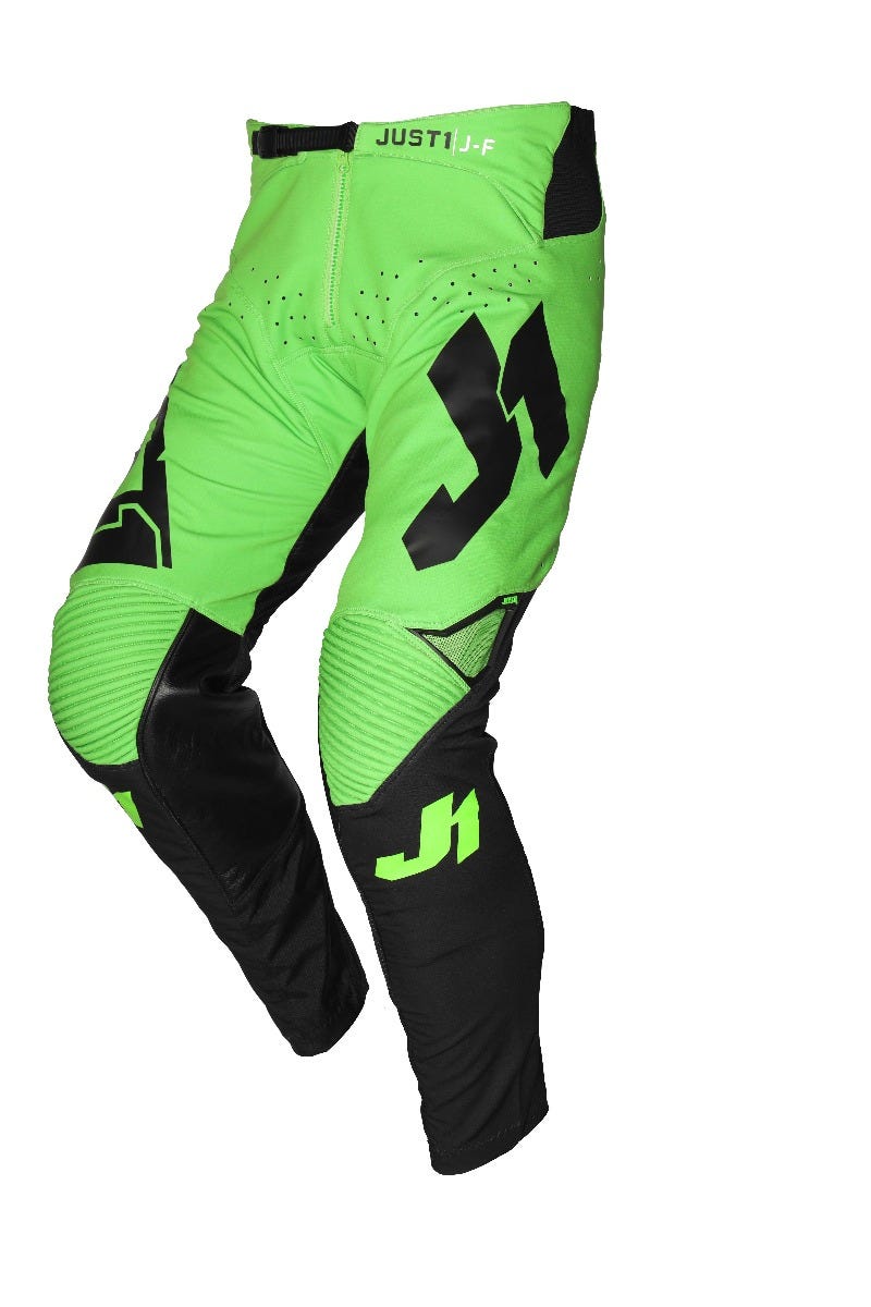 JUST1 J-FLEX MX PANTS ARIA BLK/FLUO GRN 34