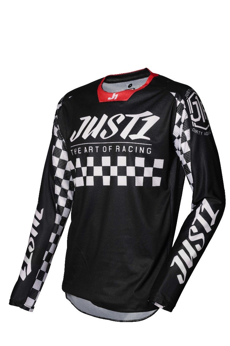 JUST1 J-FORCE MX JERSEY RACER BLK/WHT 2X