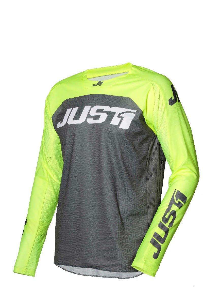 JUST1 J-FORCE MX JERSEY TERRA DARK GRY/FLUO YEL XS