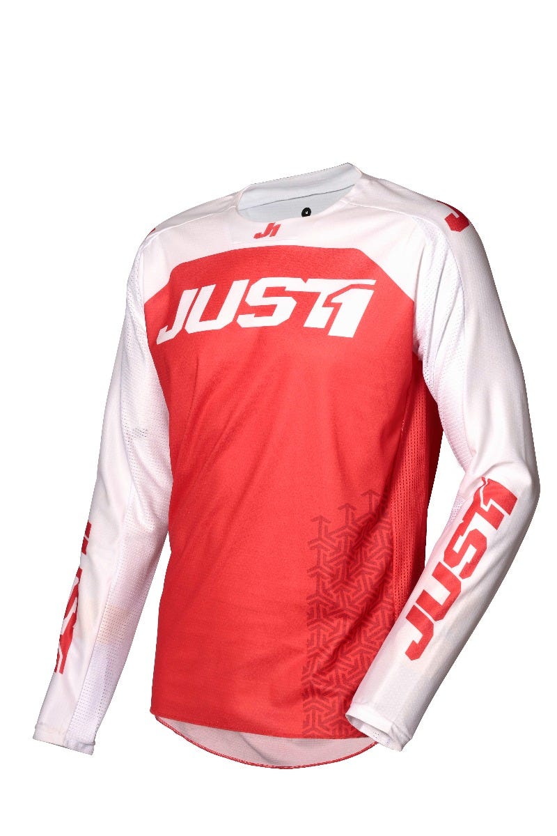 JUST1 J-FORCE MX JERSEY TERRA RD/WHT LG