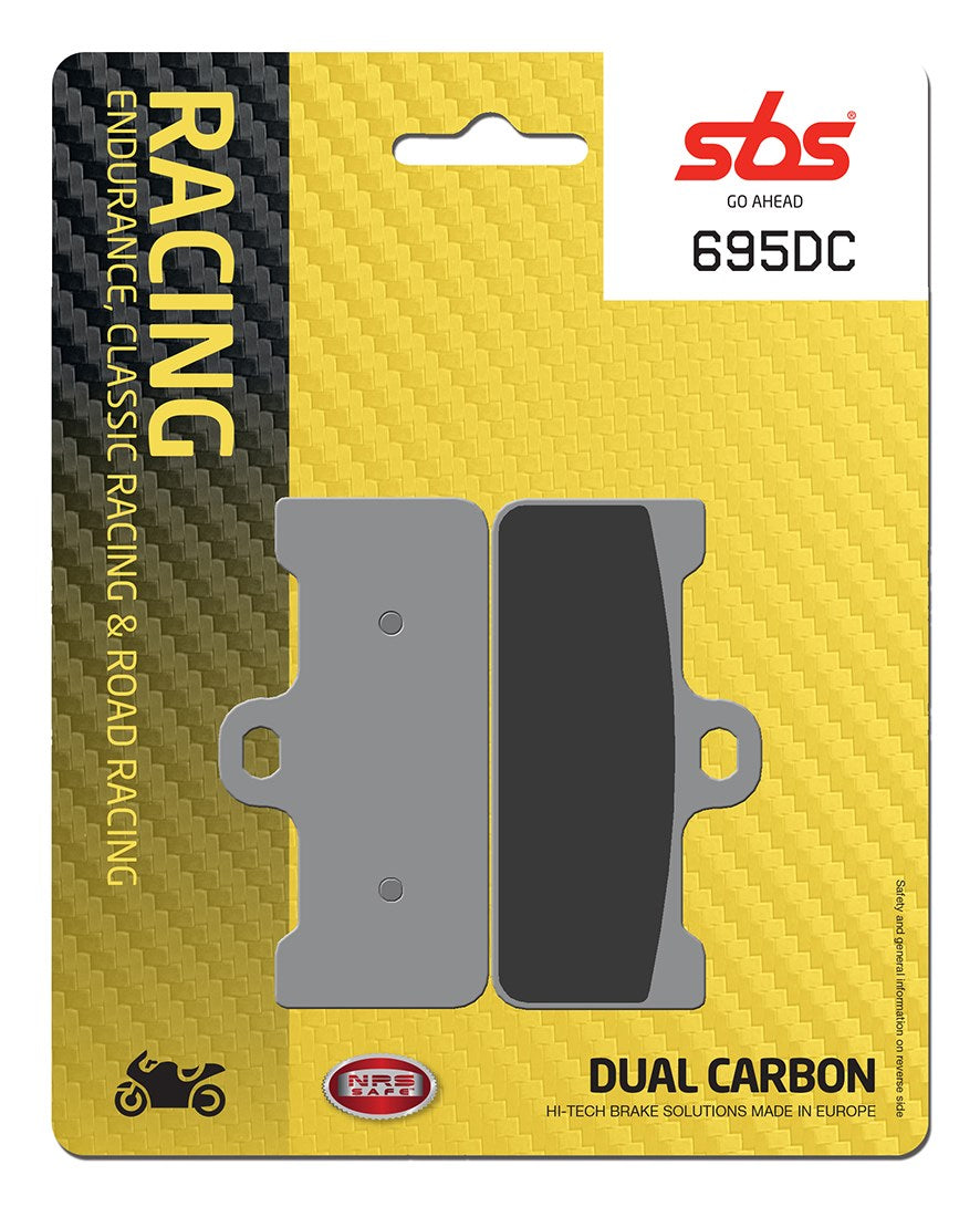SBS FRICTION - Dual Carbon Front Brake Pads - (Track Use) - 695DC-