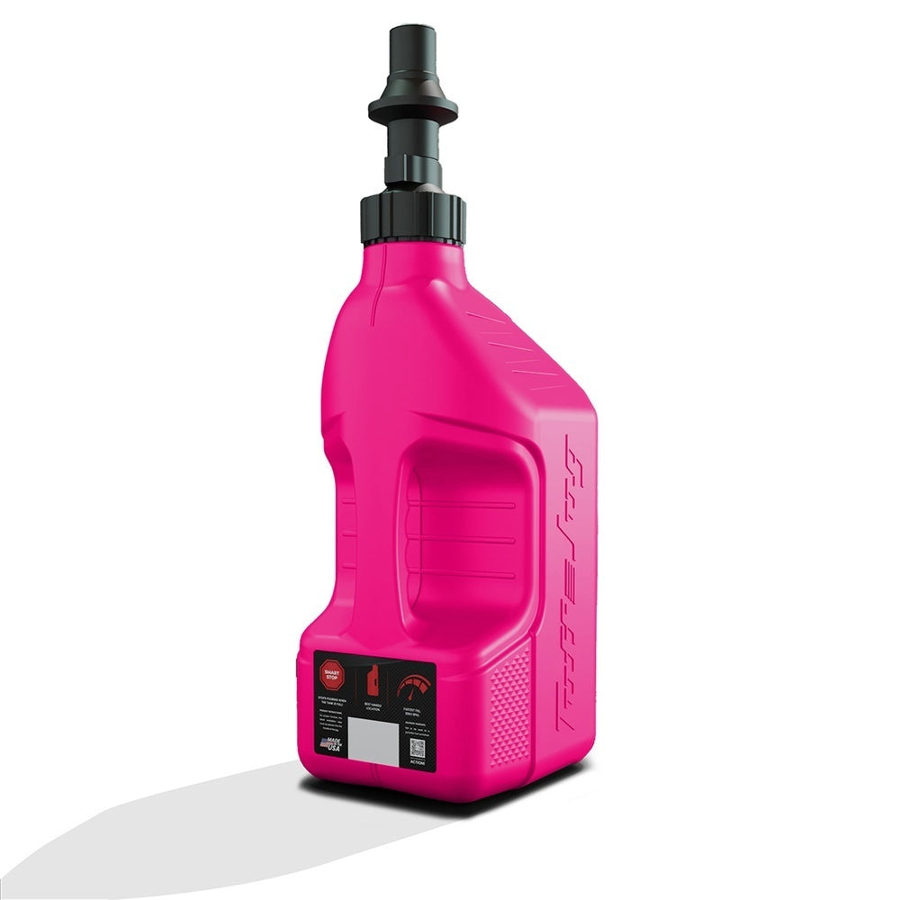 Gen 3 - 2.5G/10L Pink Tuff Jug with Black Ripper Cap w/ View Strip