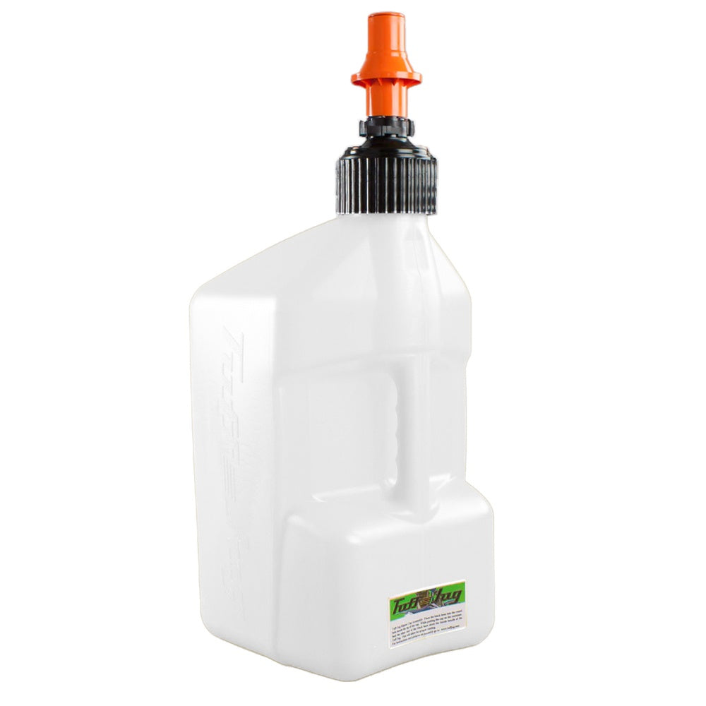 Gen 3 - 5G/20L White Tuff Jug with Orange Ripper Cap w/ View Strip - Superseded from 7-WURO